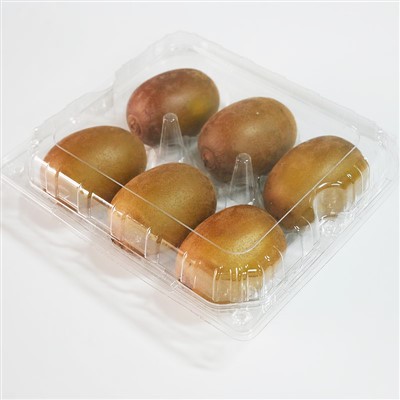 Gegnsætt ferkantað ávaxtakassi með loki